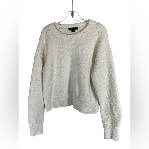 Sanctuary From Anthropologie Plush Volume Sleeve Crew Neck Sweater Size L - Picture 5 of 8